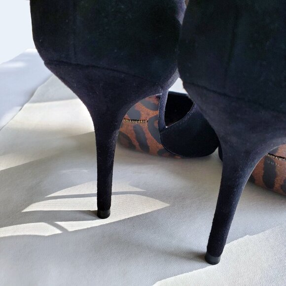 DOLCE & GABBANA NWT BELLUCCI Black Suede Strappy Stilettos 38.5 US 8.5 - Picture 7 of 15